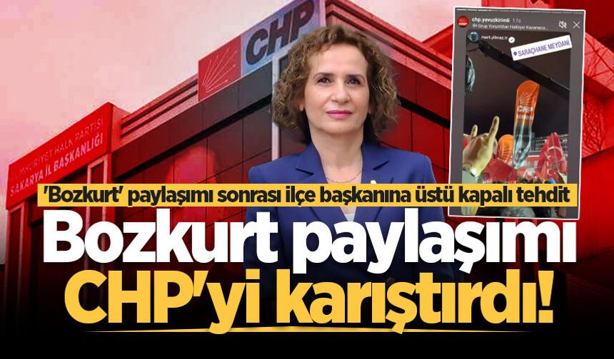 CHP Sakarya'da sular durulmuyor! 'Bozkurt' paylaşımı sonrası ilçe başkanına üstü kapalı tehdit