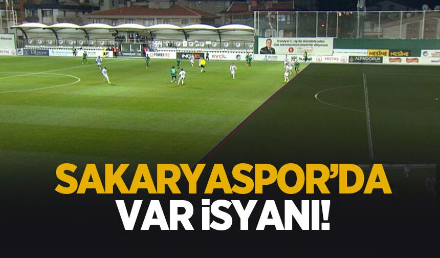 Sakaryaspor'da VAR tepkisi