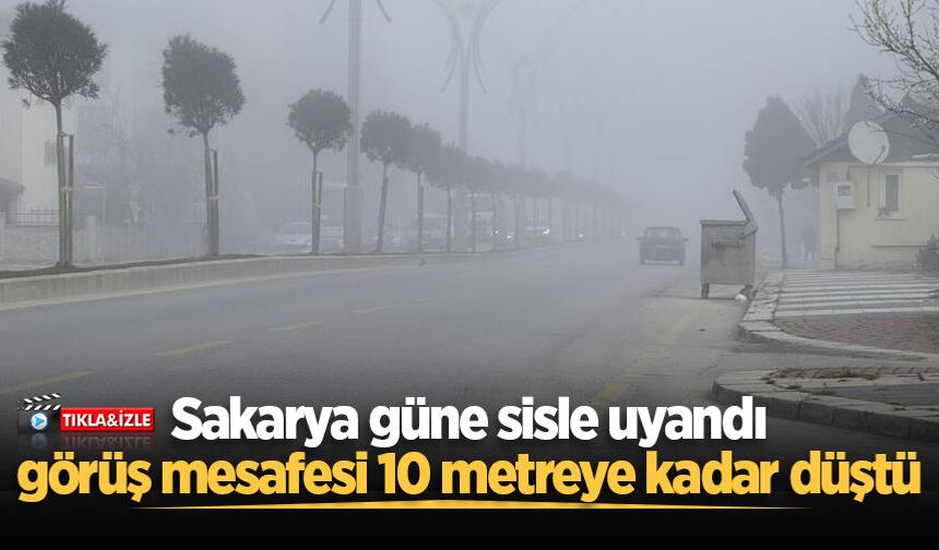 Sakarya güne sisle uyandı, görüş mesafesi 10 metreye kadar düştü
