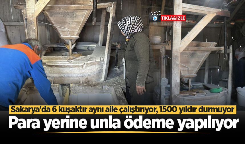 Sakarya'nın tarihe meydan okuyan 1500 yıllık değirmeni