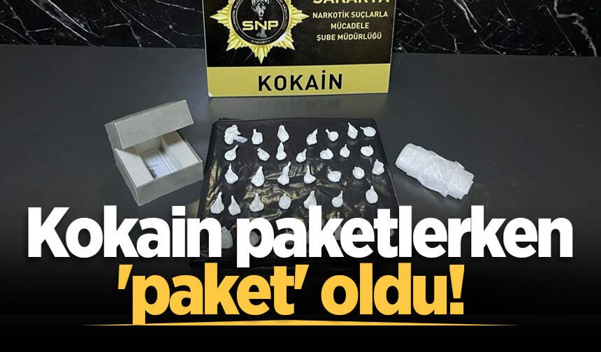 Kokain paketlerken 'paket' oldu!