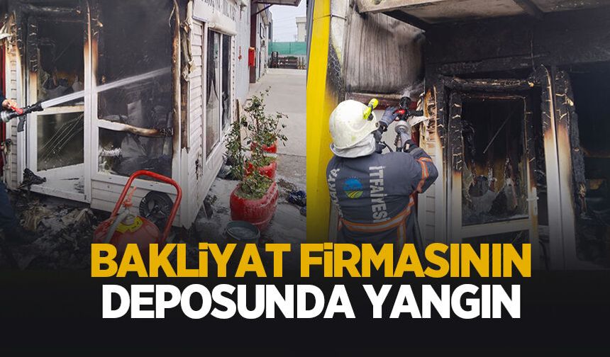 Bakliyat firmasının deposunda yangın çıktı