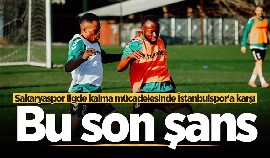 Sakaryaspor ligde kalma mücadelesinde İstanbulspor'a karşı: Bu son şans
