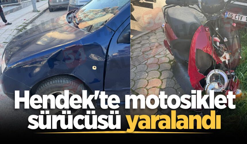 Hendek'te motosiklet sürücüsü yaralandı