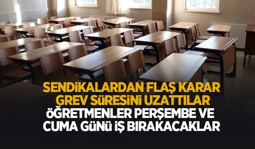 Öğretmenlerden eylem kararı; Perşembe ve cuma günü okula gitmeyecekler!
