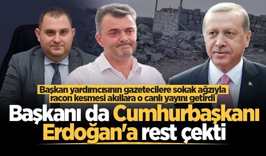 Başkan yardımcısının gazetecilere sokak ağzıyla racon kesmesi akıllara o canlı yayını getirdi