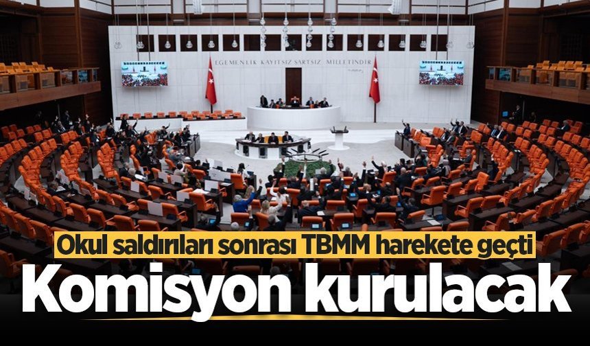 Okul saldırıları sonrası TBMM harekete geçti: Komisyon kurulacak