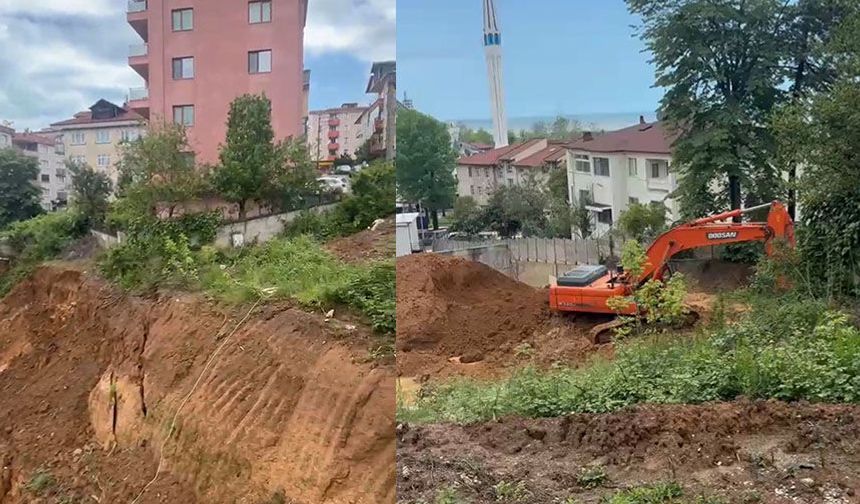 Toprak kaydı, bina sakinleri sokağa döküldü