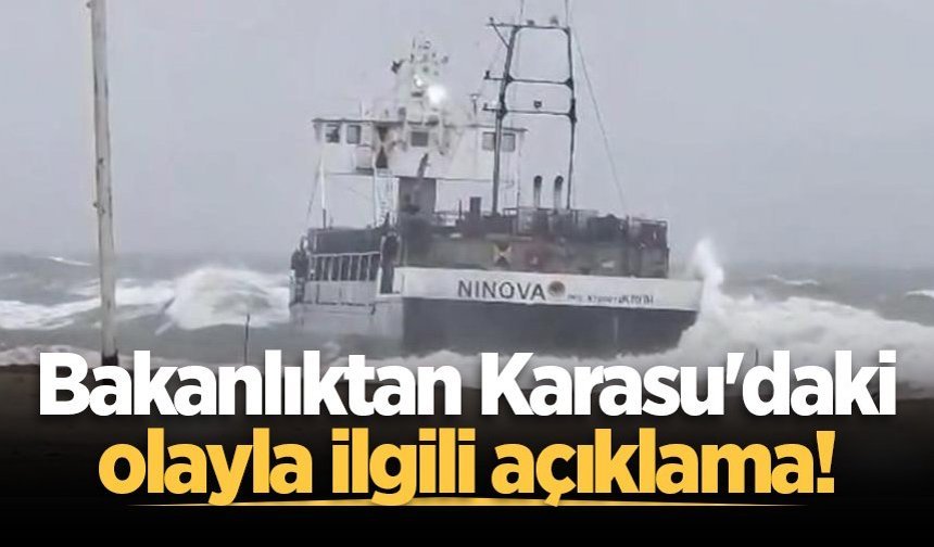 Bakanlıktan Karasu'daki olayla ilgili açıklama!