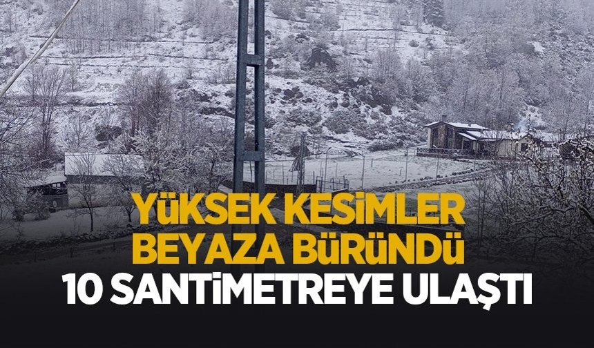 Sakarya'nın yüksek kesimlere Mayıs ayında beyaza büründü