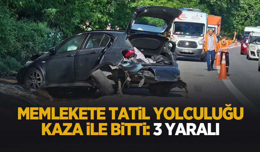 Memlekete bayram yolculuğu hastanede bitti: 3 yaralı