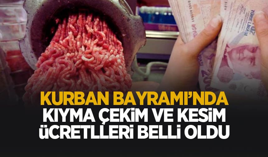 Sakarya'da kurban kesim ve kıyma çekim ücretleri açıklandı