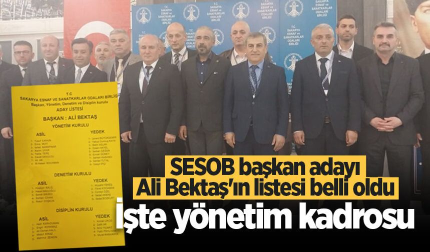 Ali Bektaş’ın SESOB aday listesi belli oldu: İşte yönetim kadrosu