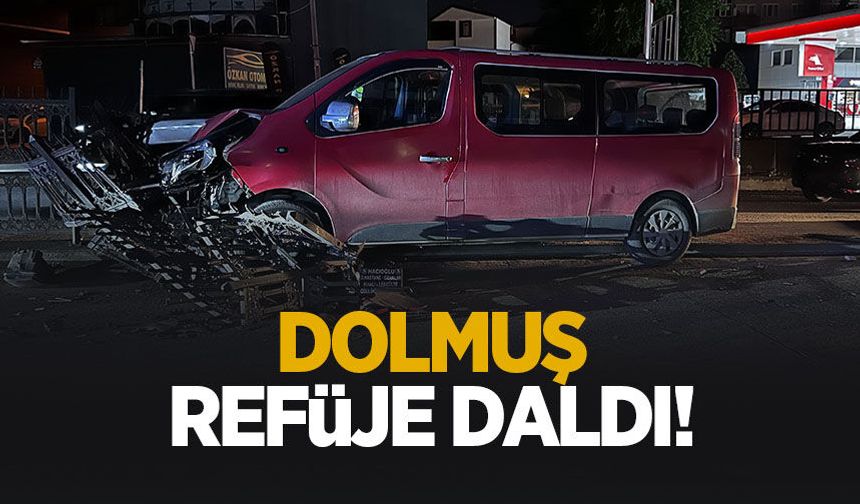 Dolmuş kaza yaptı