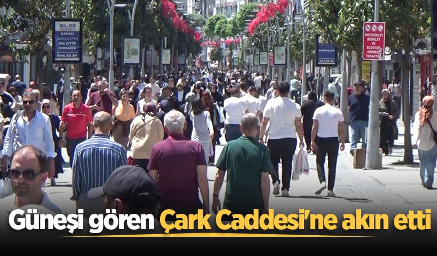 Güneşi gören Çark Caddesi'ne akın etti