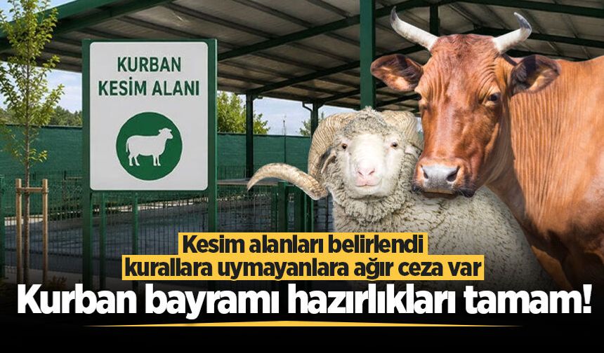 Sakarya’da kurban bayramı hazırlıkları tamamlandı: Kesim alanları belirlendi, kurallara uymayanlara ağır ceza var