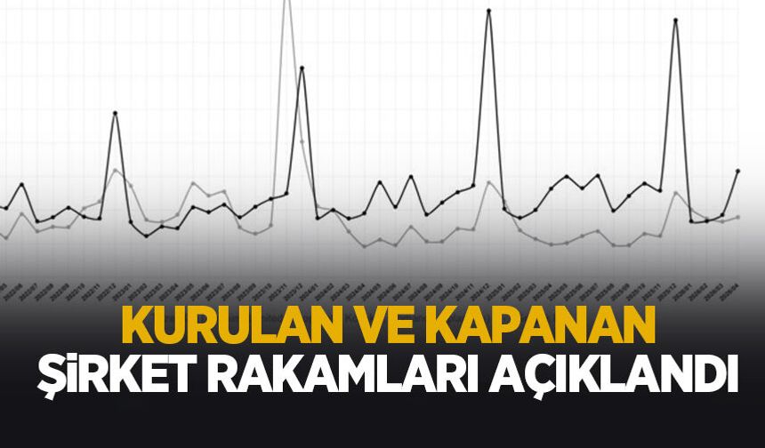 Kurulan ve kapanan şirket istatistikleri