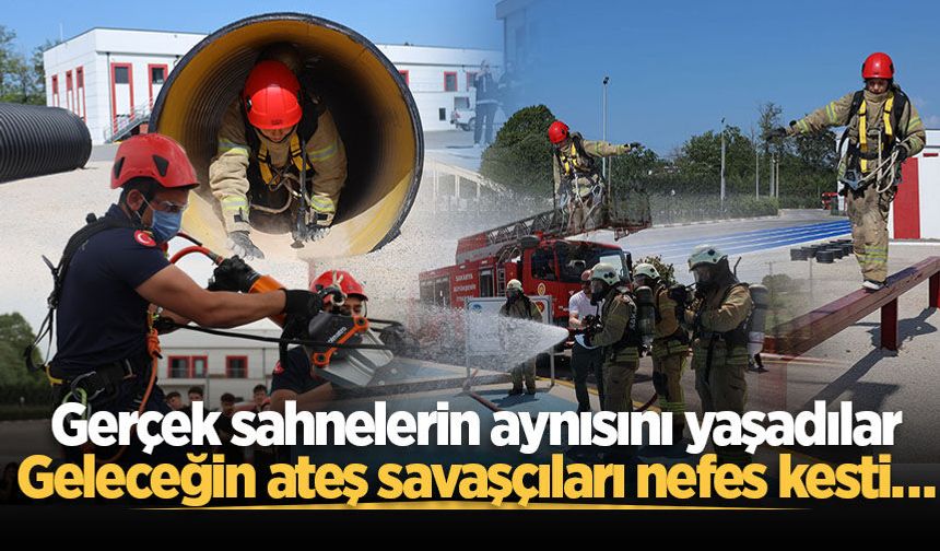 Gerçek sahnelerin aynısını yaşadılar: Geleceğin ateş savaşçıları nefes kesti…