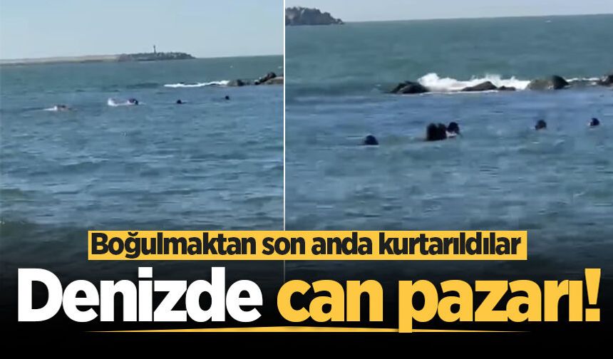 Karasu'da denizde can pazarı! Boğulmaktan son anda kurtarıldılar