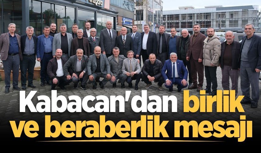 Kabacan'dan birlik ve beraberlik mesajı