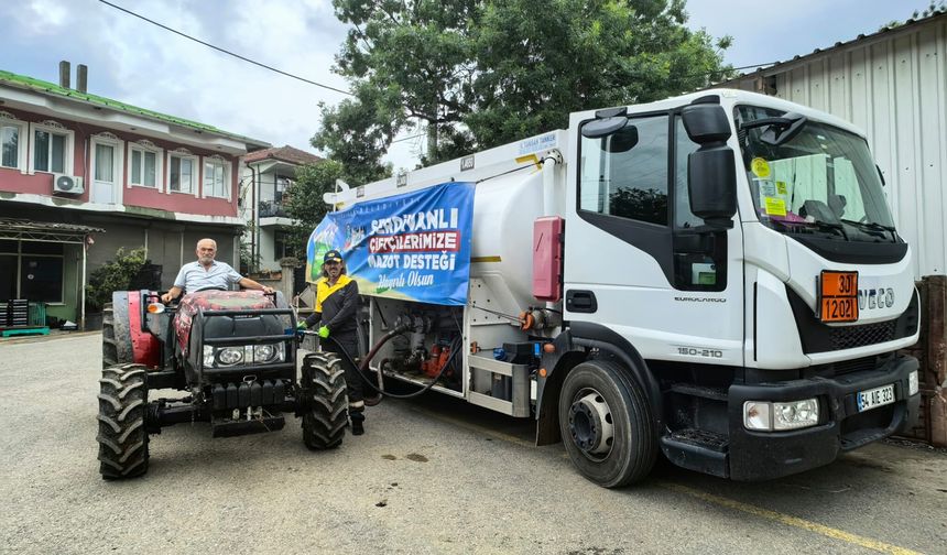 Mazot desteği Yukarıdereköy ve Aşağıdereköy’de devam etti