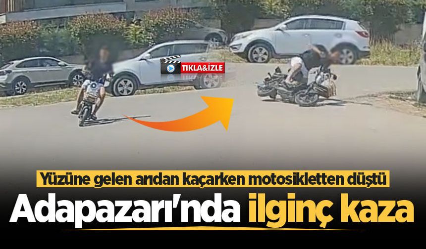 Adapazarı'nda ilginç kaza: Yüzüne gelen arıdan kaçarken motosikletten düştü