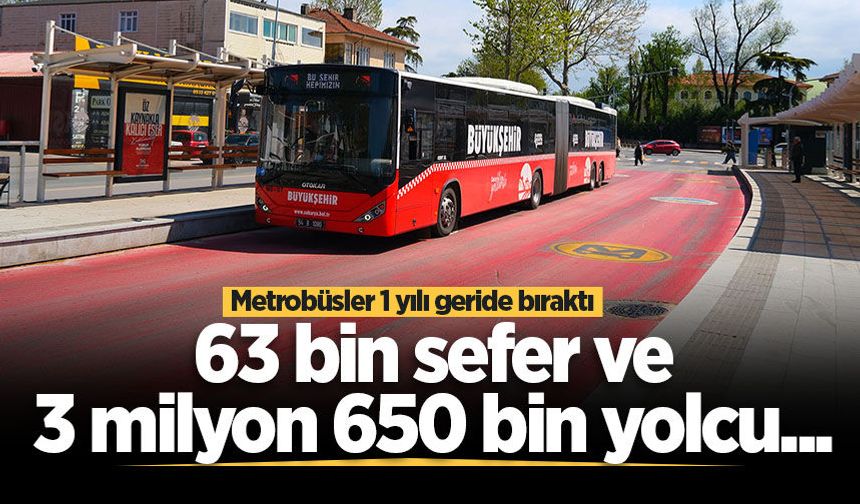 Sakarya'da metrobüsler 1 yılı geride bıraktı: 63 bin sefer ve 3 milyon 650 bin yolcu...