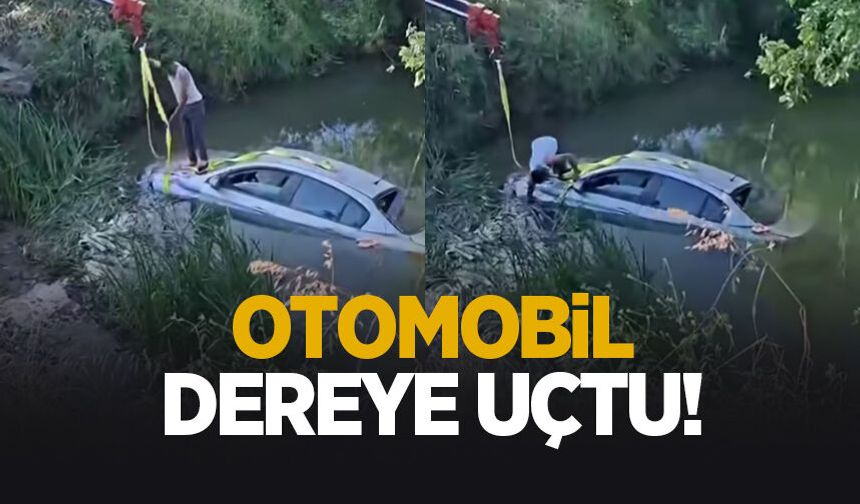 Otomobil dereye uçtu