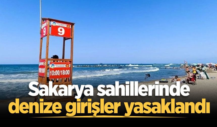 Sakarya sahillerinde denize girişler yasaklandı