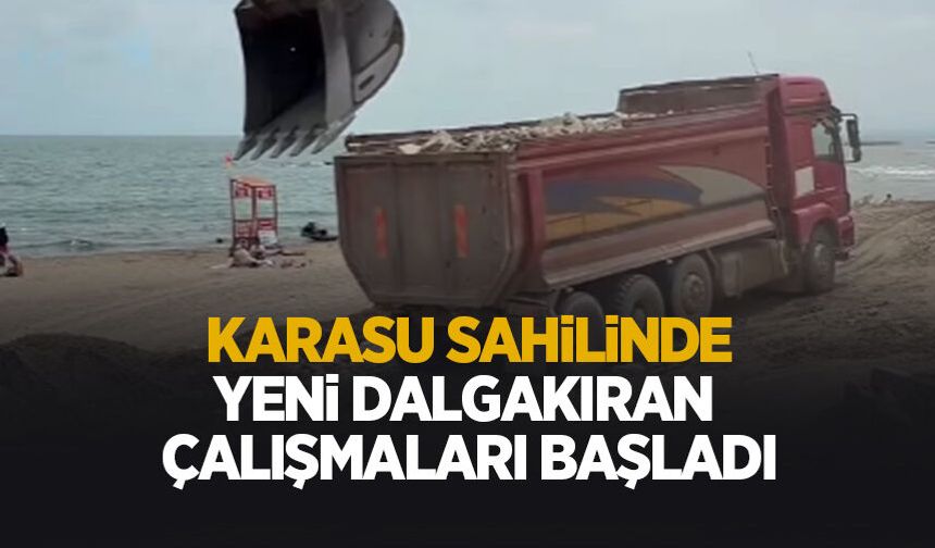 Karasu sahilinde dalgakıranlar güçlendiriliyor