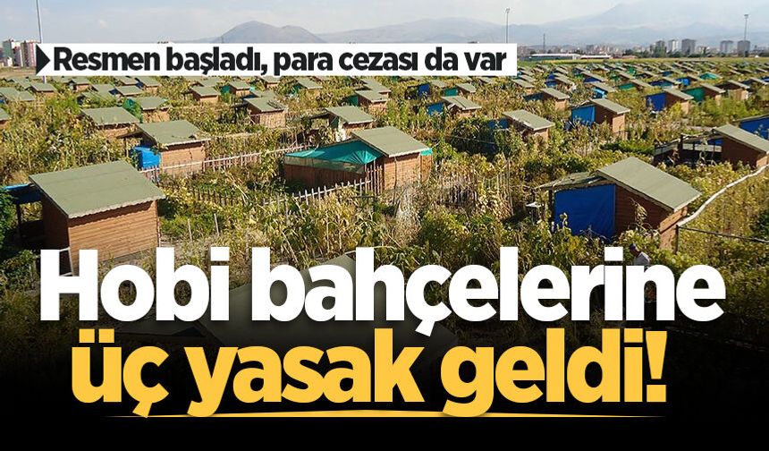 Resmi Gazete'de yayımlandı: Hobi bahçelerine üç yasak geldi! Para cezası da var