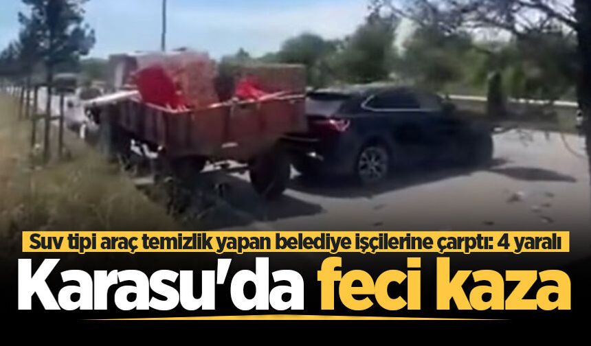 Karasu'da feci kaza: 4 yaralı