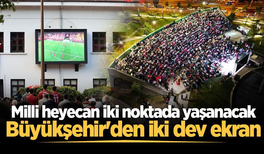 Milli heyecan iki noktada yaşanacak: Büyükşehir'den iki dev ekran