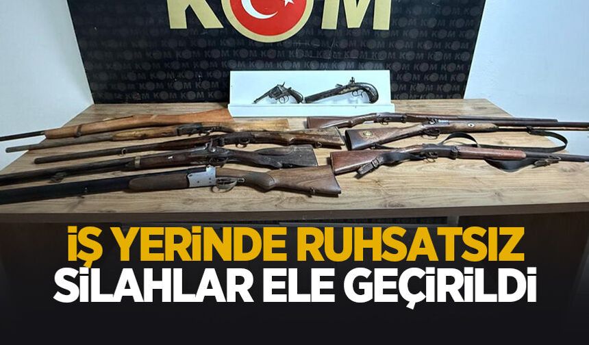 Adapazarı’nda iş yerine silah operasyonu