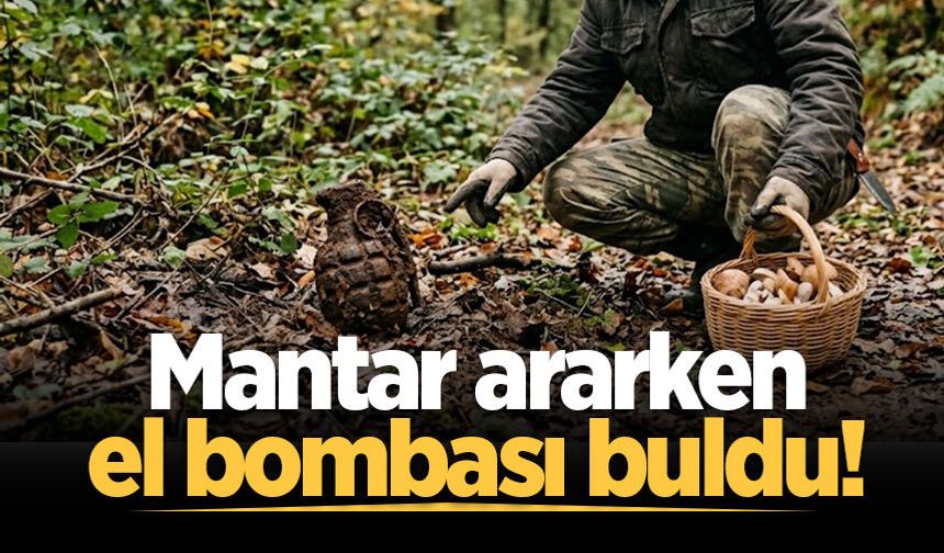 Mantar ararken el bombası buldu!