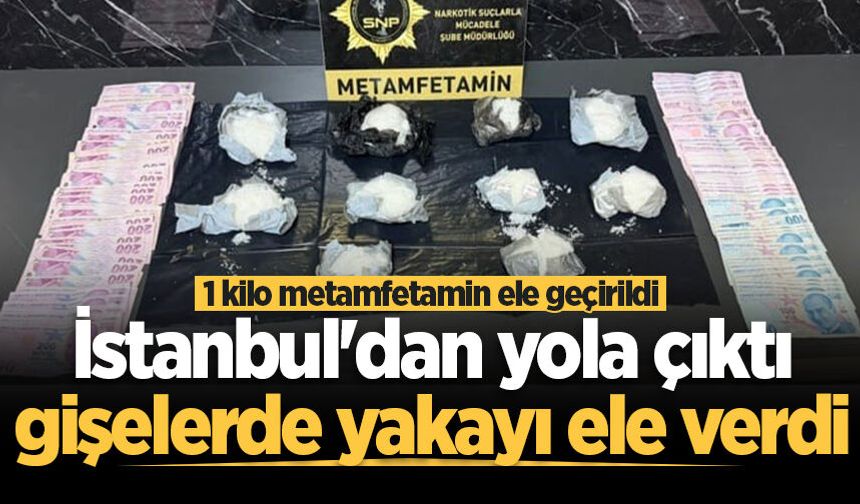 İstanbul'dan yola çıktı, gişelerde yakayı ele verdi: 1 kilo metamfetamin ele geçirildi