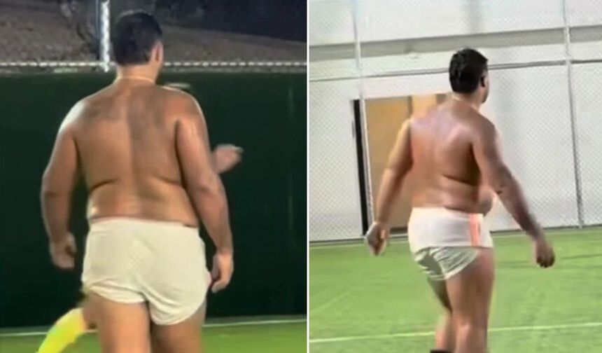 Sakaryalı rapçi Lvbel C5 halı sahada görüntülendi! Son hali dikkat çekti