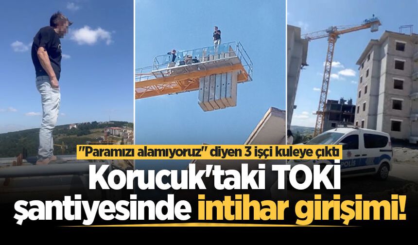 Korucuk'taki TOKİ şantiyesinde intihar girişimi!