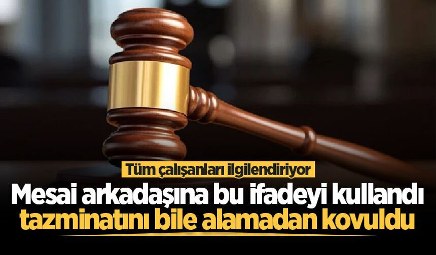Çalışma arkadaşına 'salak' diyen kişiye Yargıtay şoku