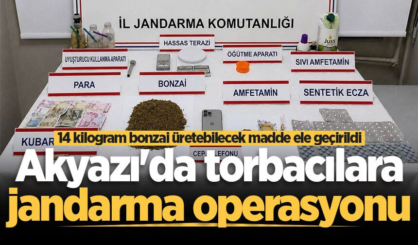 Akyazı'da torbacılara jandarma operasyonu