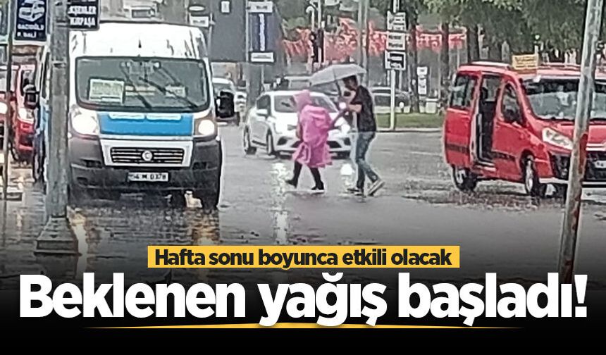 Beklenen yağış Sakarya'da başladı! Hafta sonu boyunca etkili olacak