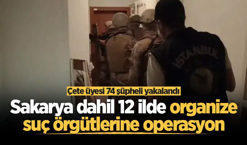 Sakarya dahil 12 ilde organize suç örgütlerine operasyon: Çete üyesi 74 şüpheli yakalandı