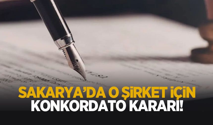 O şirketin konkordatosu mahkeme tarafından tasdik edildi