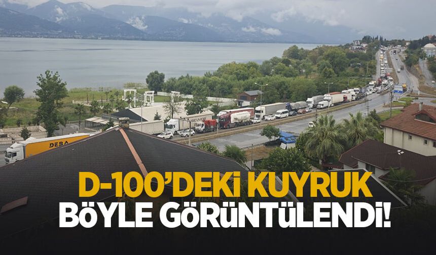 D-100'de kaza nedeniyle kuyruk oluştu