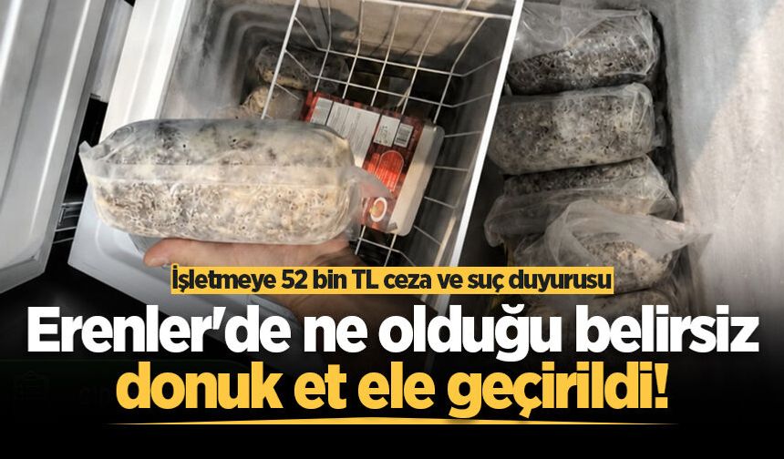 Erenler'de ne olduğu belirsiz donuk et ele geçirildi! İşletmeye 52 bin TL ceza ve suç duyurusu