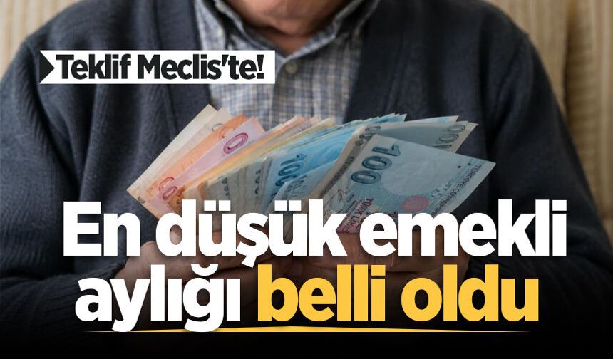En düşük emekli aylığı teklifi Meclis'e sunuldu