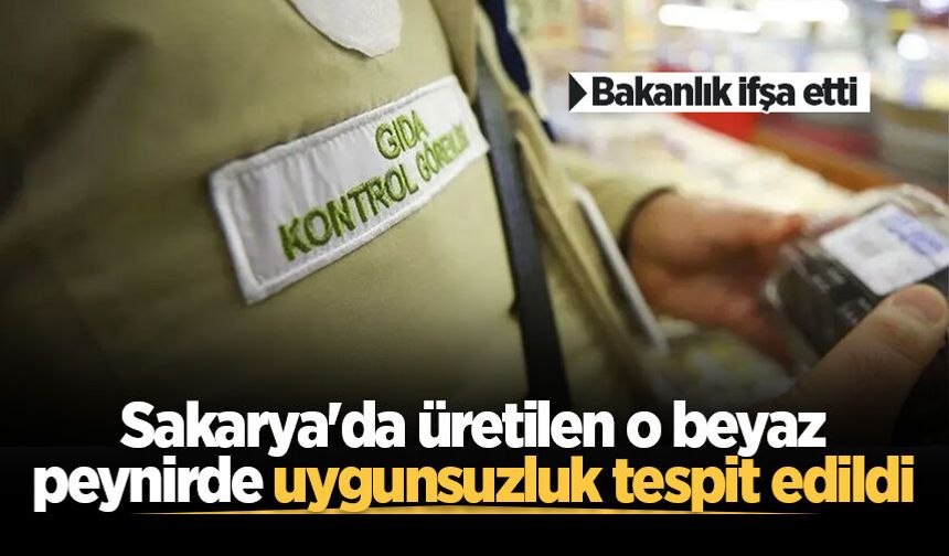 Bakanlık ifşa etti: Sakarya'da üretilen o beyaz peynirde uygunsuzluk tespit edildi