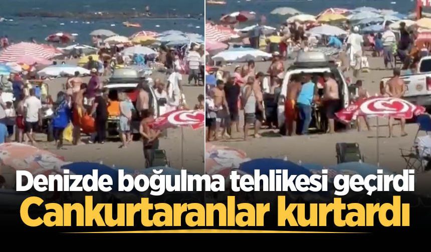 Boğulma tehlikesi geçiren kişiyi cankurtaranlar kurtardı
