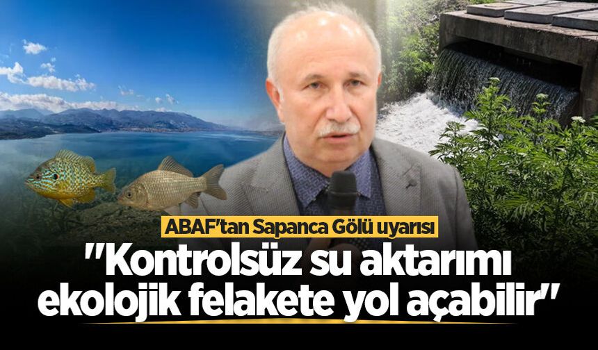 ABAF'tan Sapanca Gölü uyarısı: "Kontrolsüz su aktarımı ekolojik felakete yol açabilir"