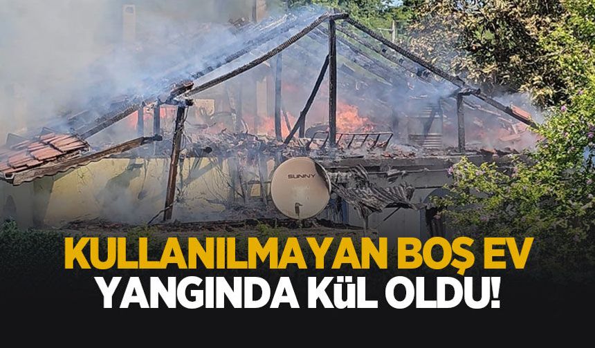 Kullanılmayan müstakil evde çıkan yangın paniğe neden oldu